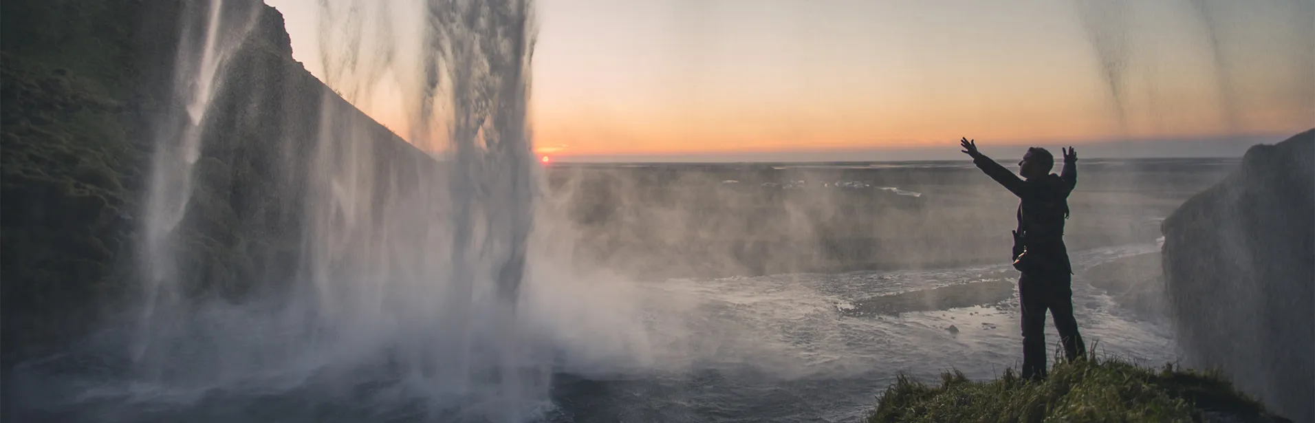 seljalandsfoss, vattenfall, sydkusten, island