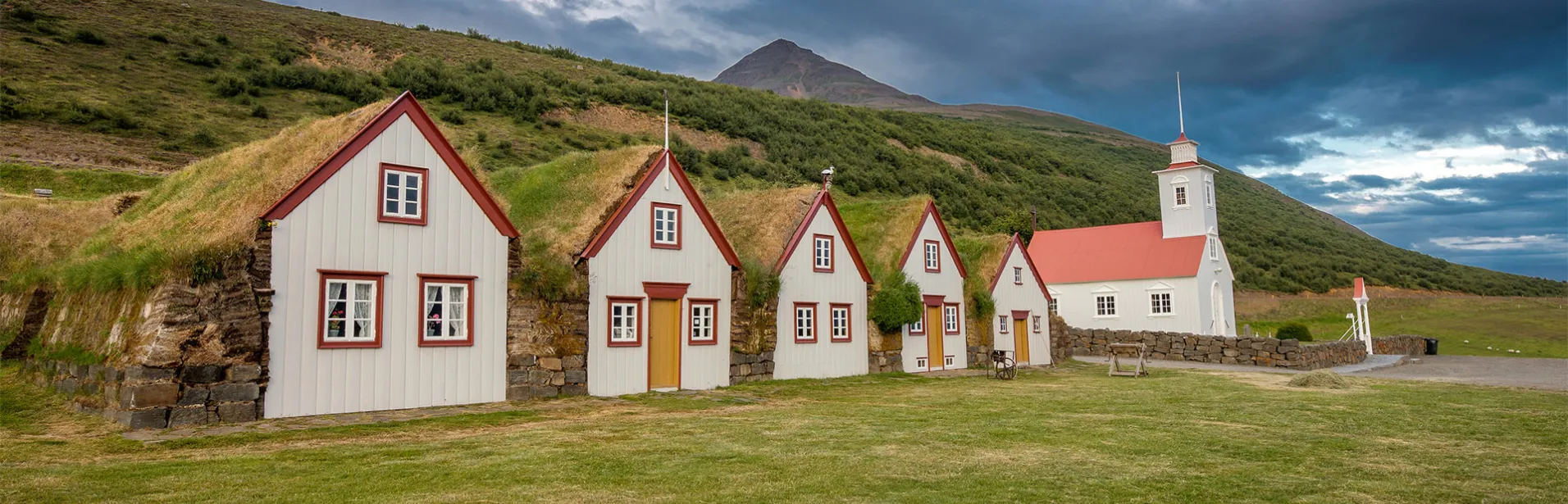 torvhus, island