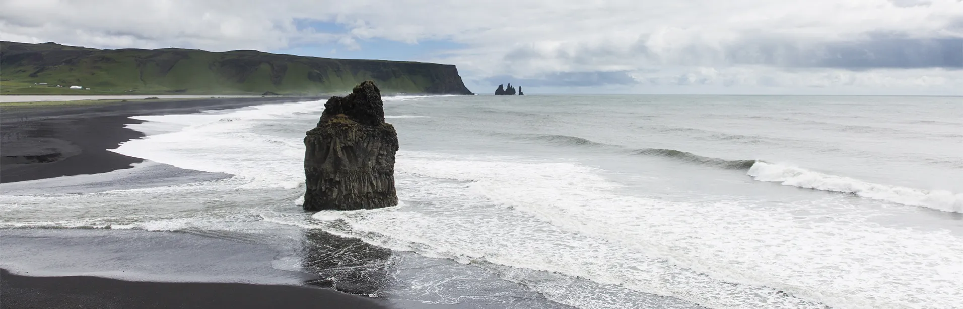 reynisdrangar, strand, sydkusten, island