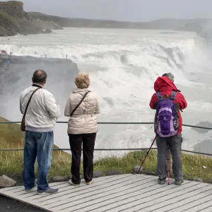 gyllene cirkeln, island, gullfoss