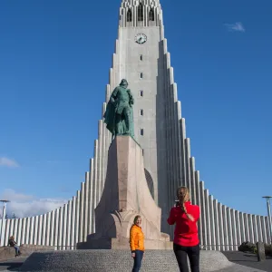 Hallgrimskirkja i Reykjavik Island.